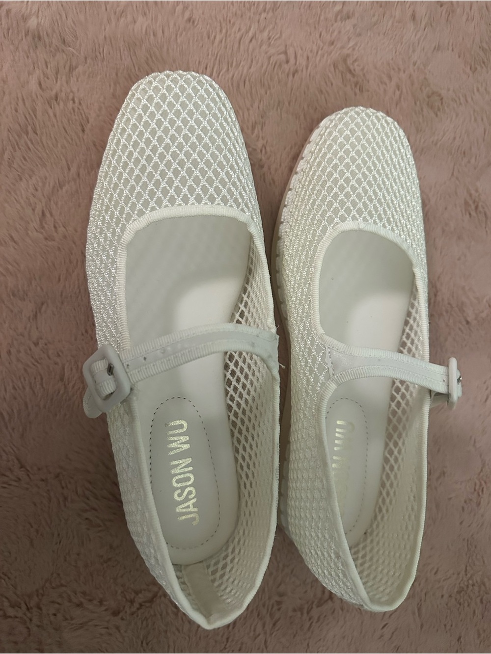 NWOB Jason Wu White Mesh Mary Jane Flats size 9.5 - Picture 3 of 8